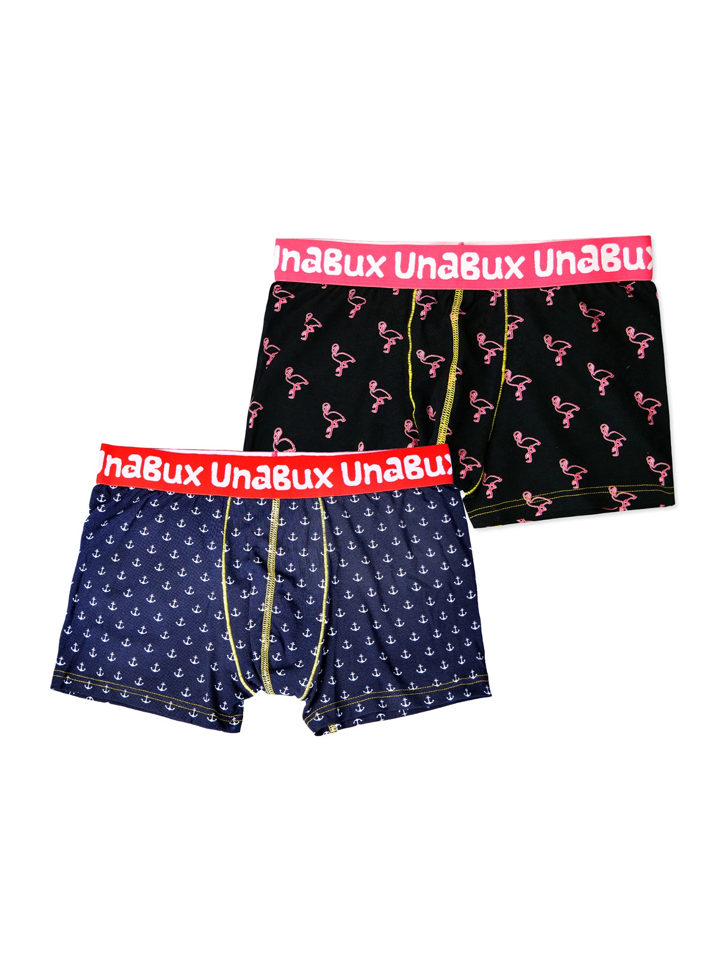 UnaBux Herren Boxer-Briefs James Flamingo / Five Fingers 2er Pack