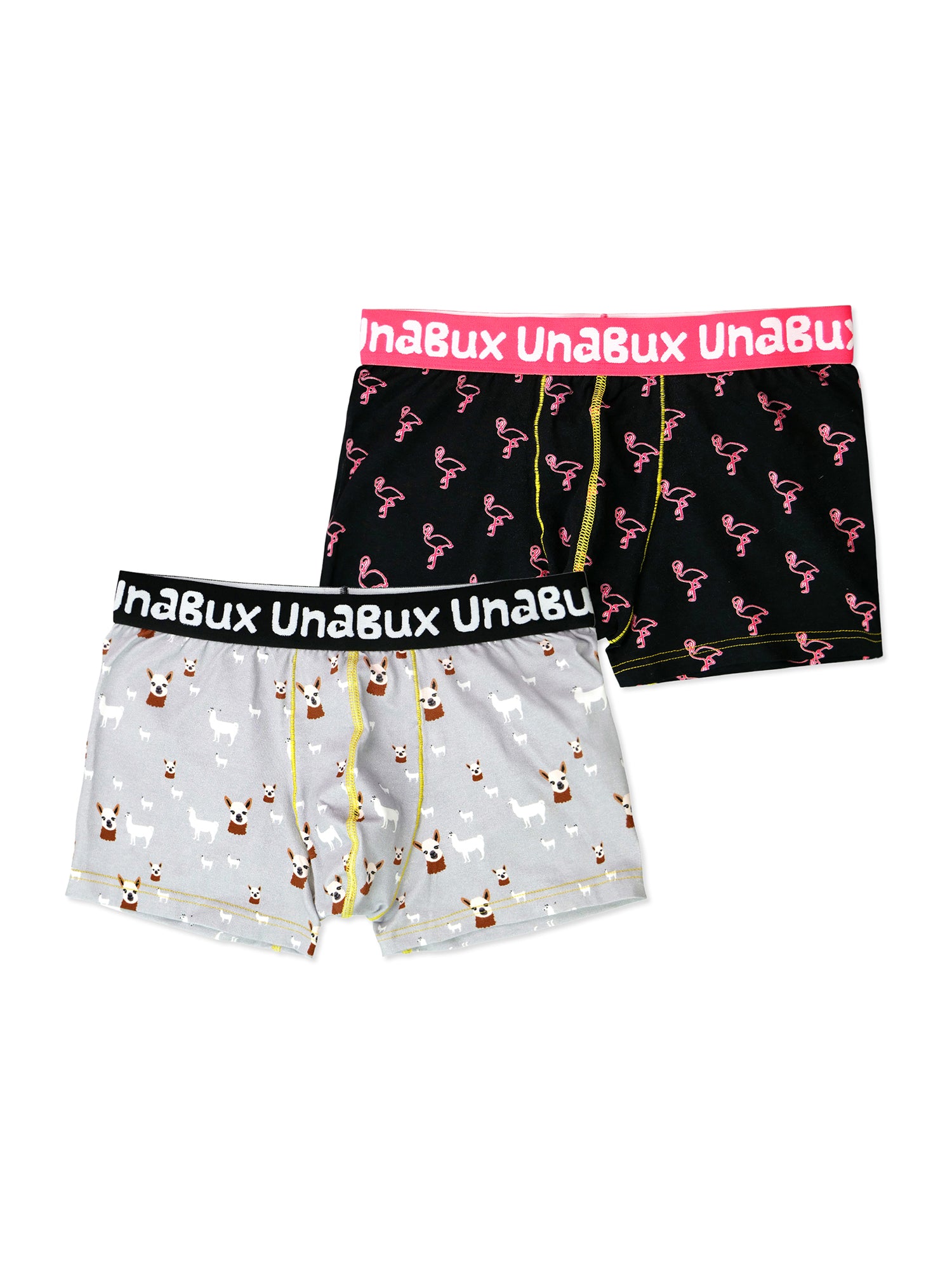 UnaBux Herren Boxer-Briefs James Flamingo / Five Fingers 2er Pack