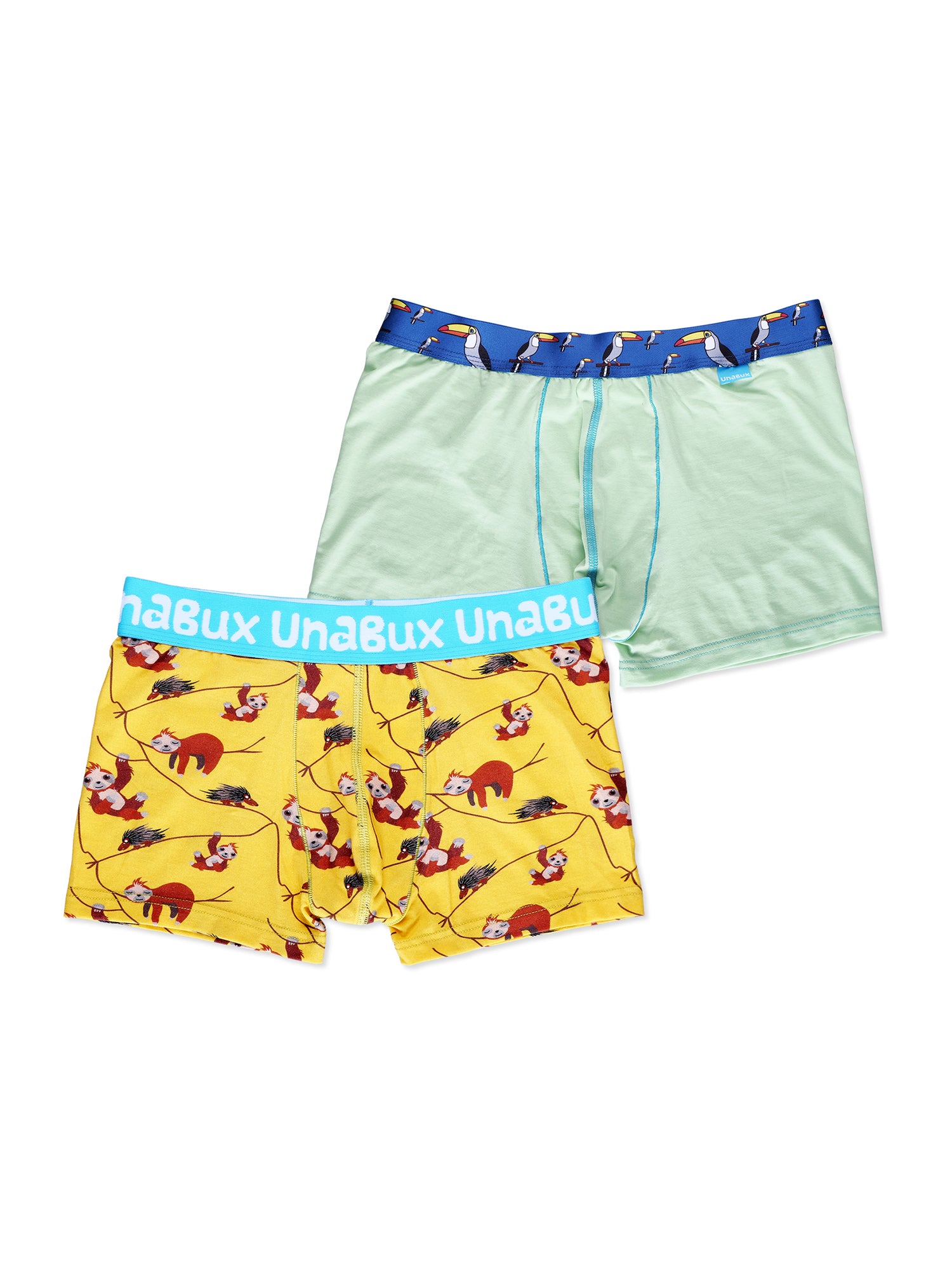 UnaBux Herren Boxer-Briefs Faultier / Five Fingers 2er Pack