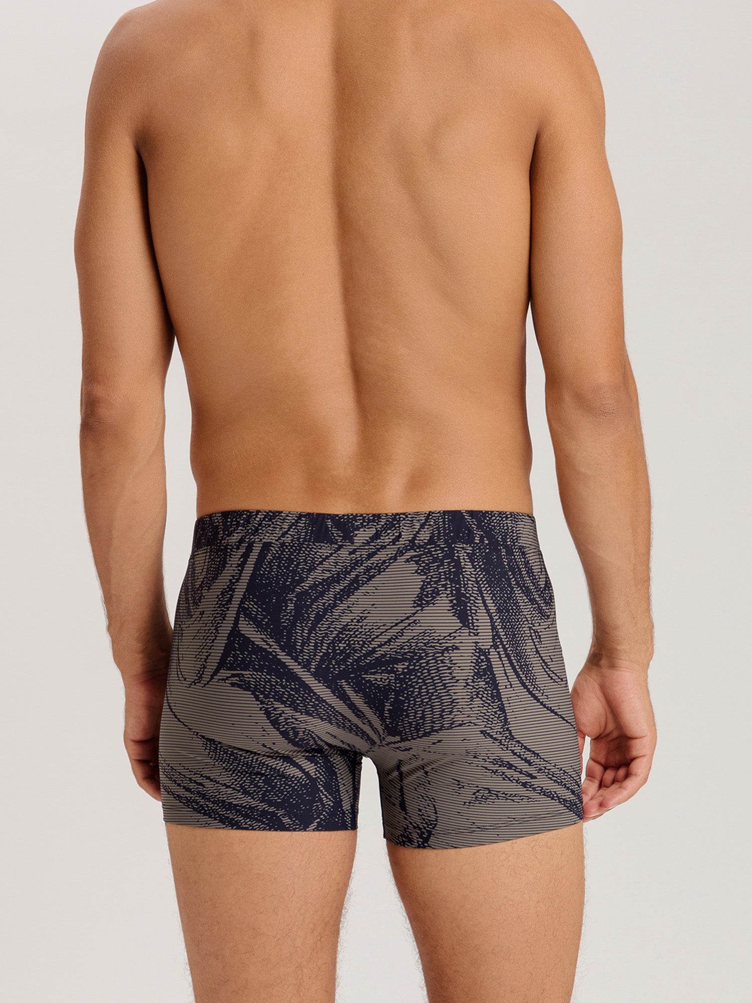 striped palm print / L