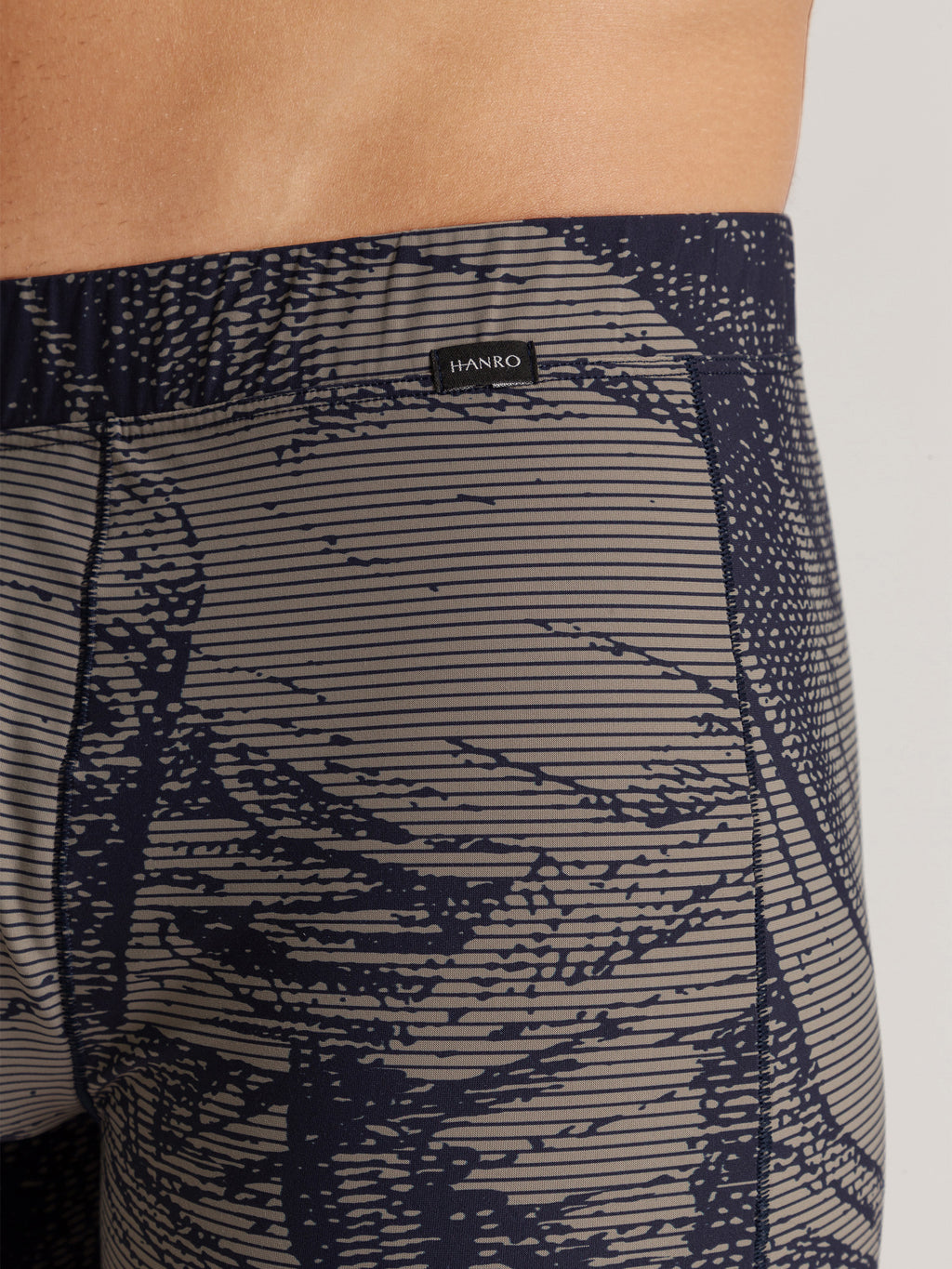 striped palm print / L