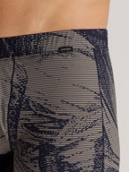 striped palm print / L