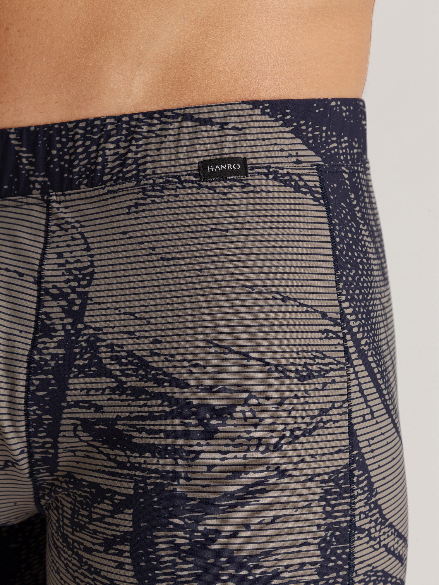 striped palm print / L