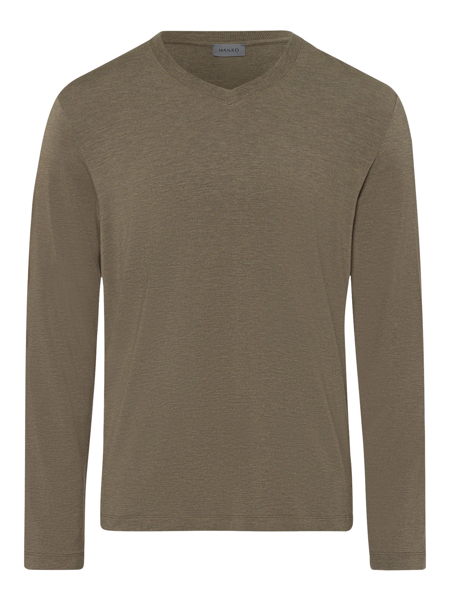 HANRO Herren Longsleeve Casuals V-Ausschnitt