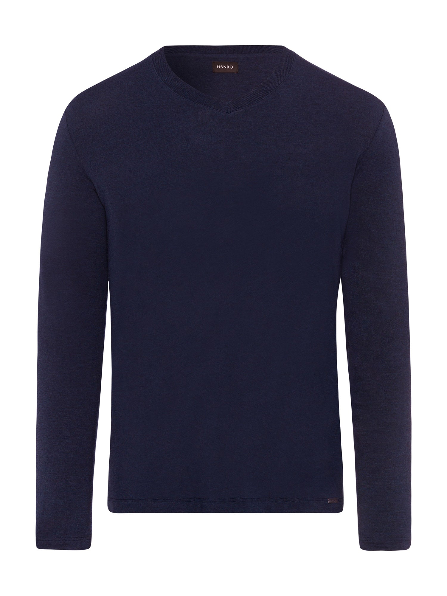 HANRO Herren Longsleeve Casuals V-Ausschnitt