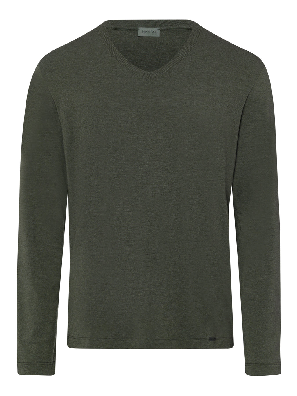 HANRO Herren Longsleeve Casuals V-Ausschnitt