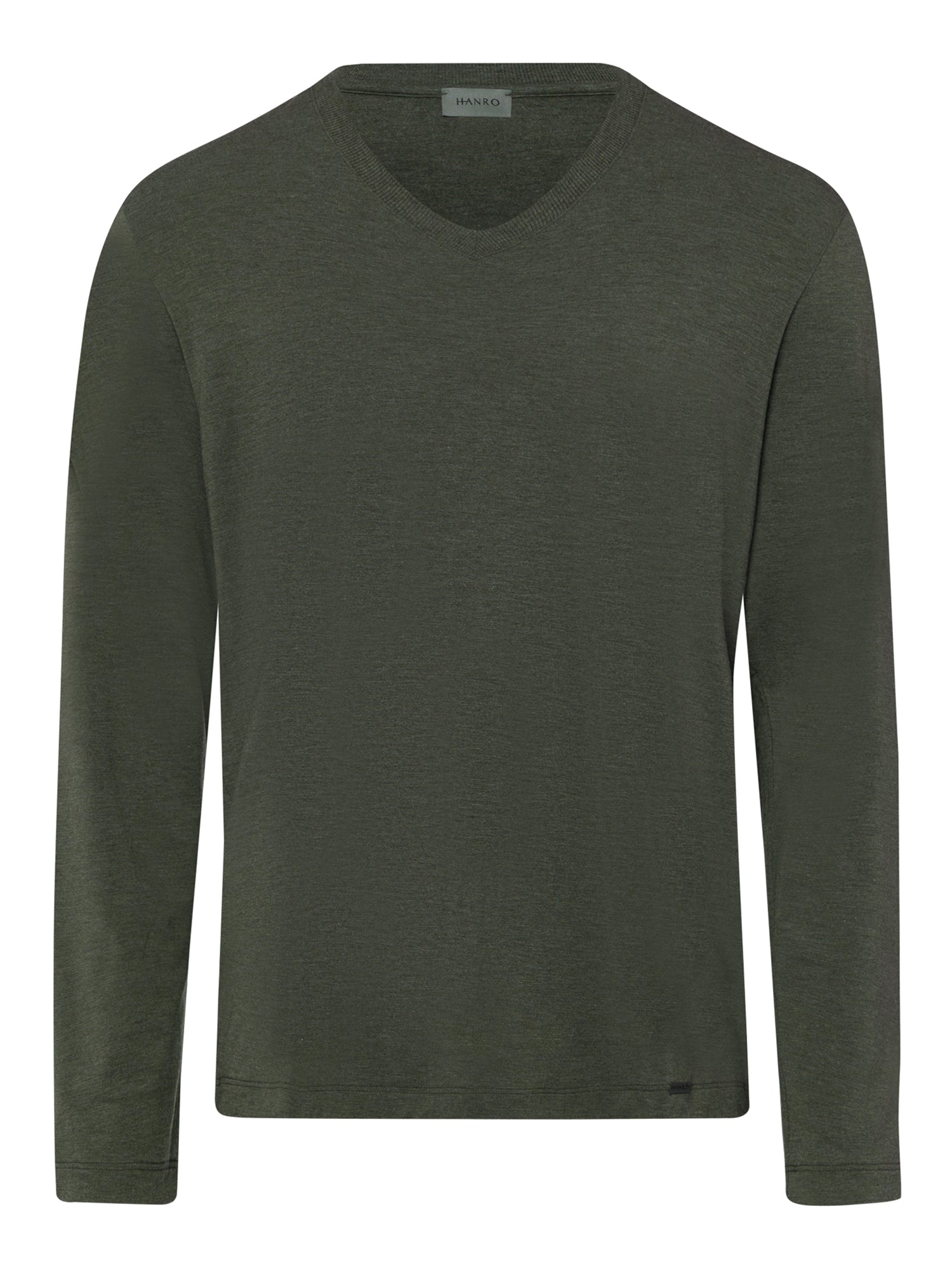 HANRO Herren Longsleeve Casuals V-Ausschnitt