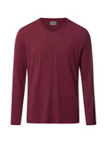 HANRO Herren Longsleeve Casuals V-Ausschnitt