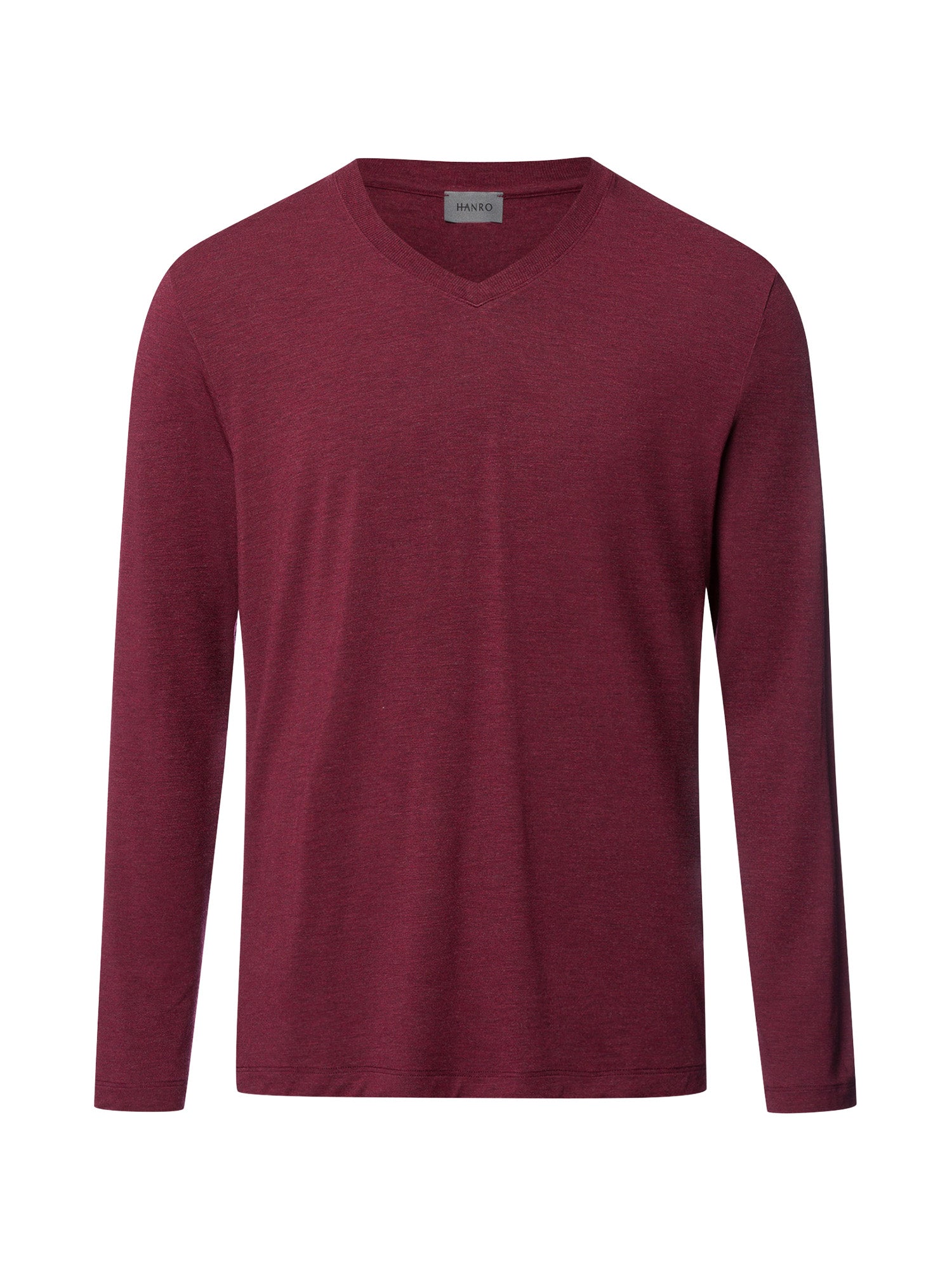 HANRO Herren Longsleeve Casuals V-Ausschnitt