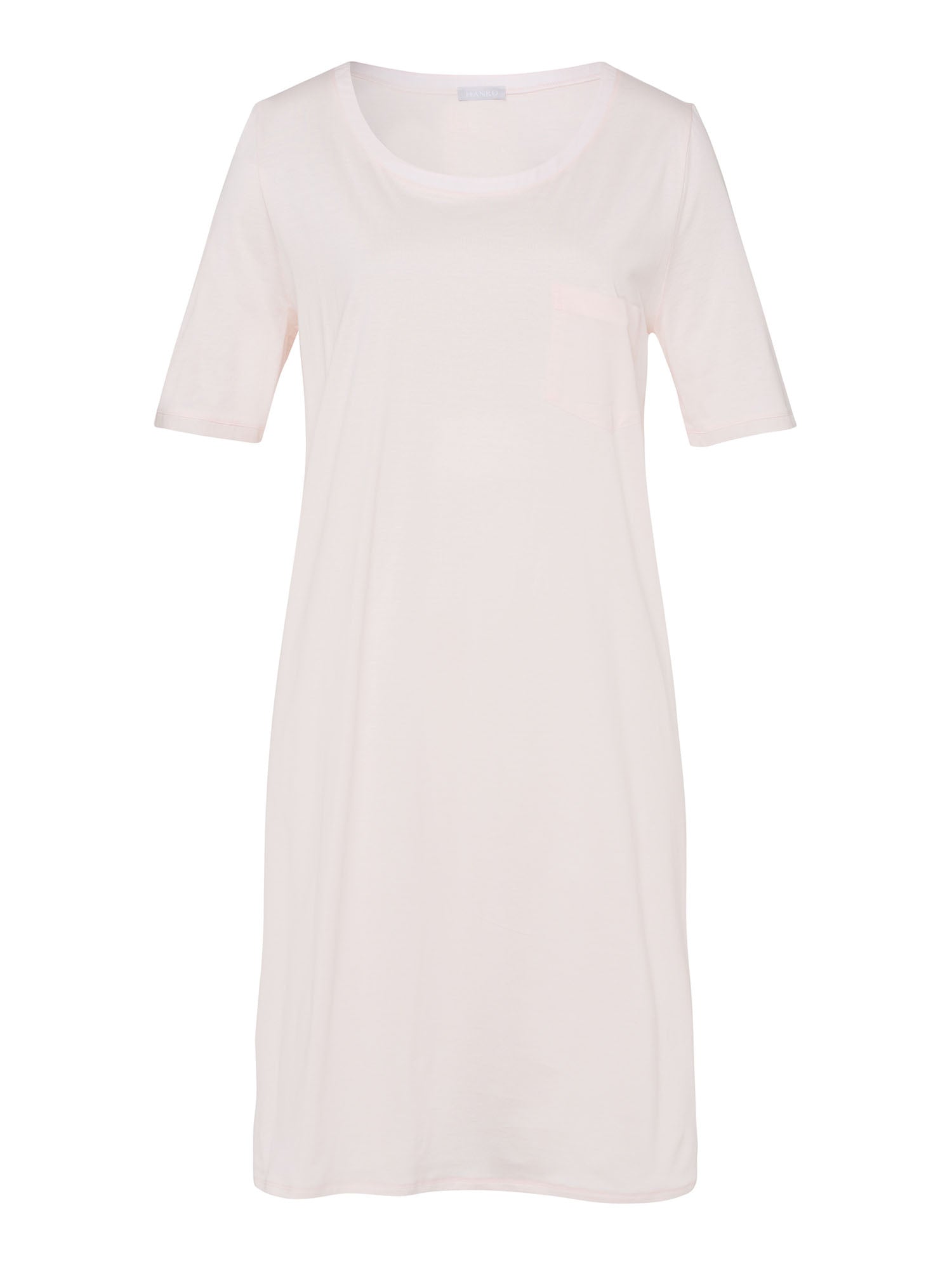 HANRO Damen Kurzarm Cotton Deluxe Nachthemd 90 cm
