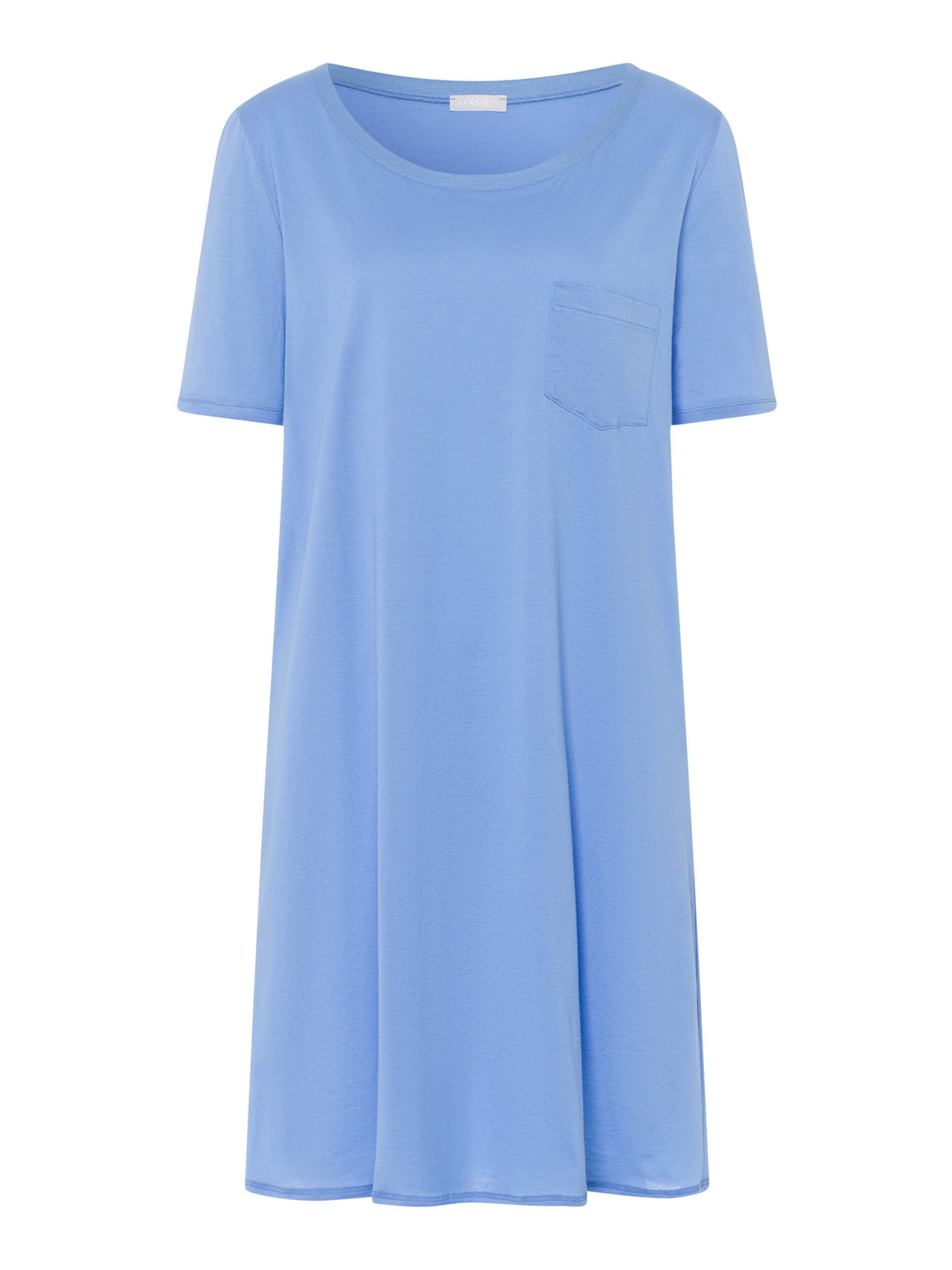 HANRO Damen Kurzarm Cotton Deluxe Nachthemd 90 cm