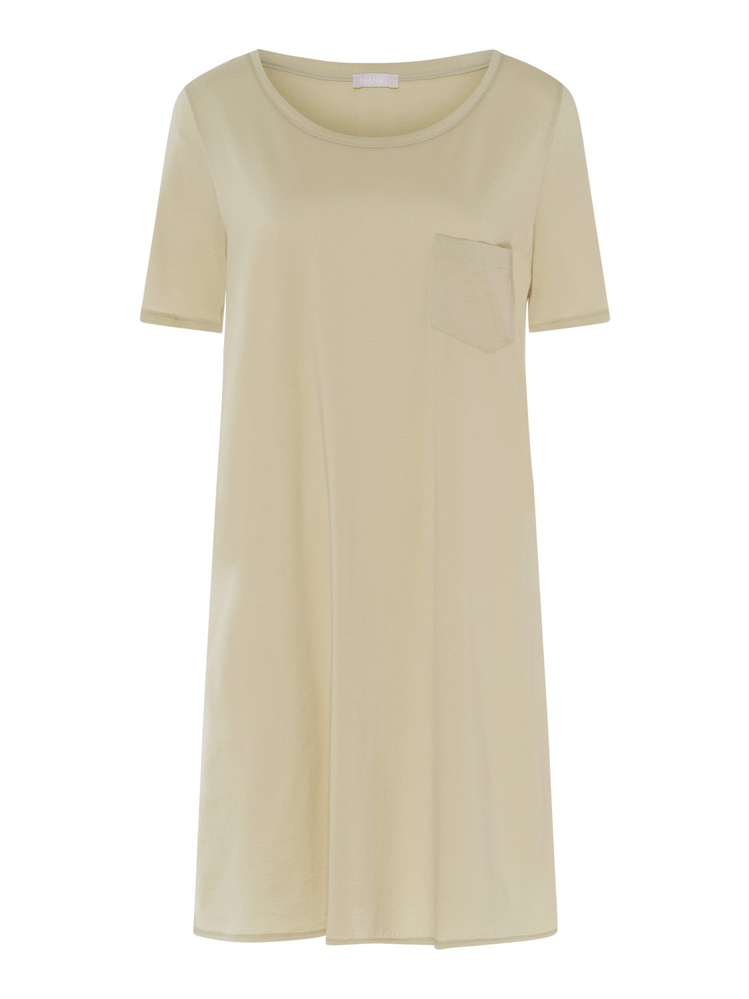 HANRO Damen Kurzarm Cotton Deluxe Nachthemd 90 cm