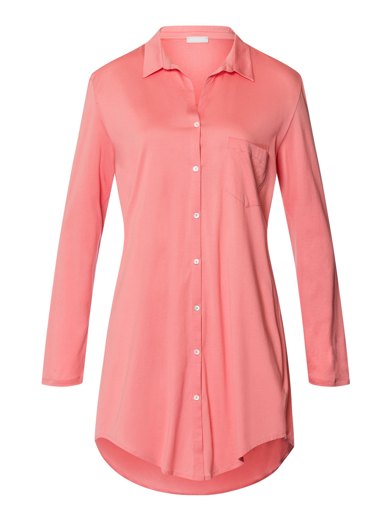 HANRO Damen Langarm Nachthemd Cotton Deluxe 90 cm