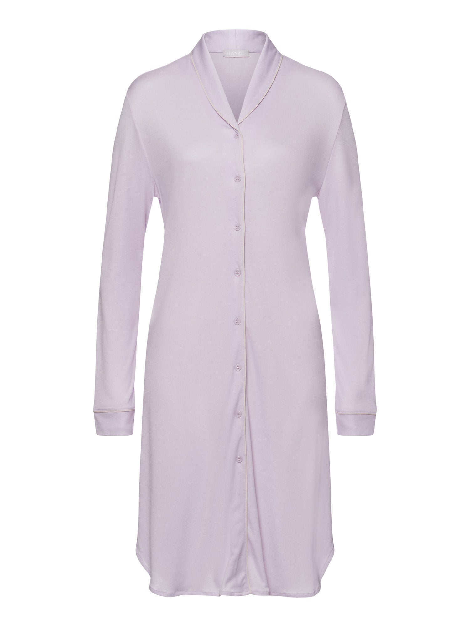 HANRO Damen Langarm Nachthemd Natural Comfort 100 cm