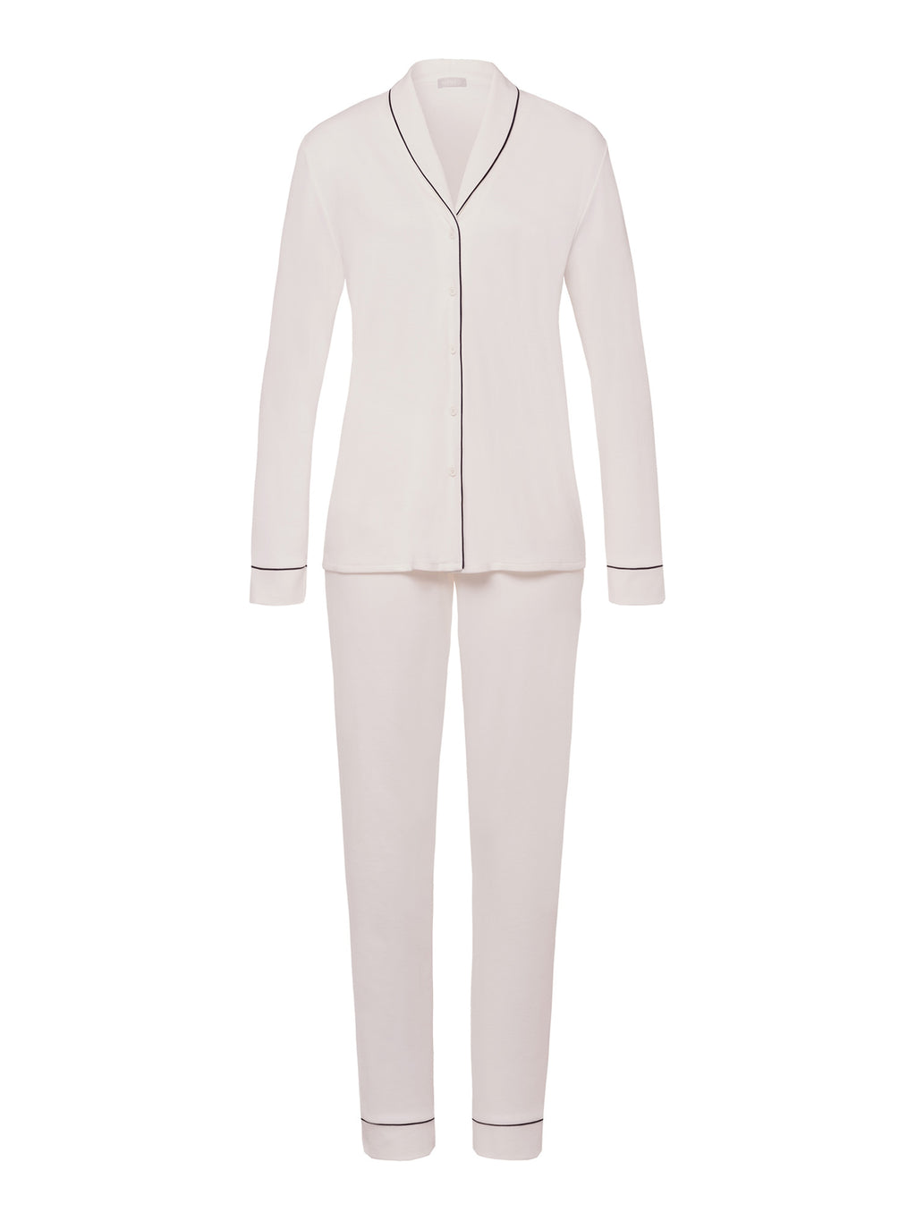 HANRO Damen Langarm Pyjama Natural Comfort