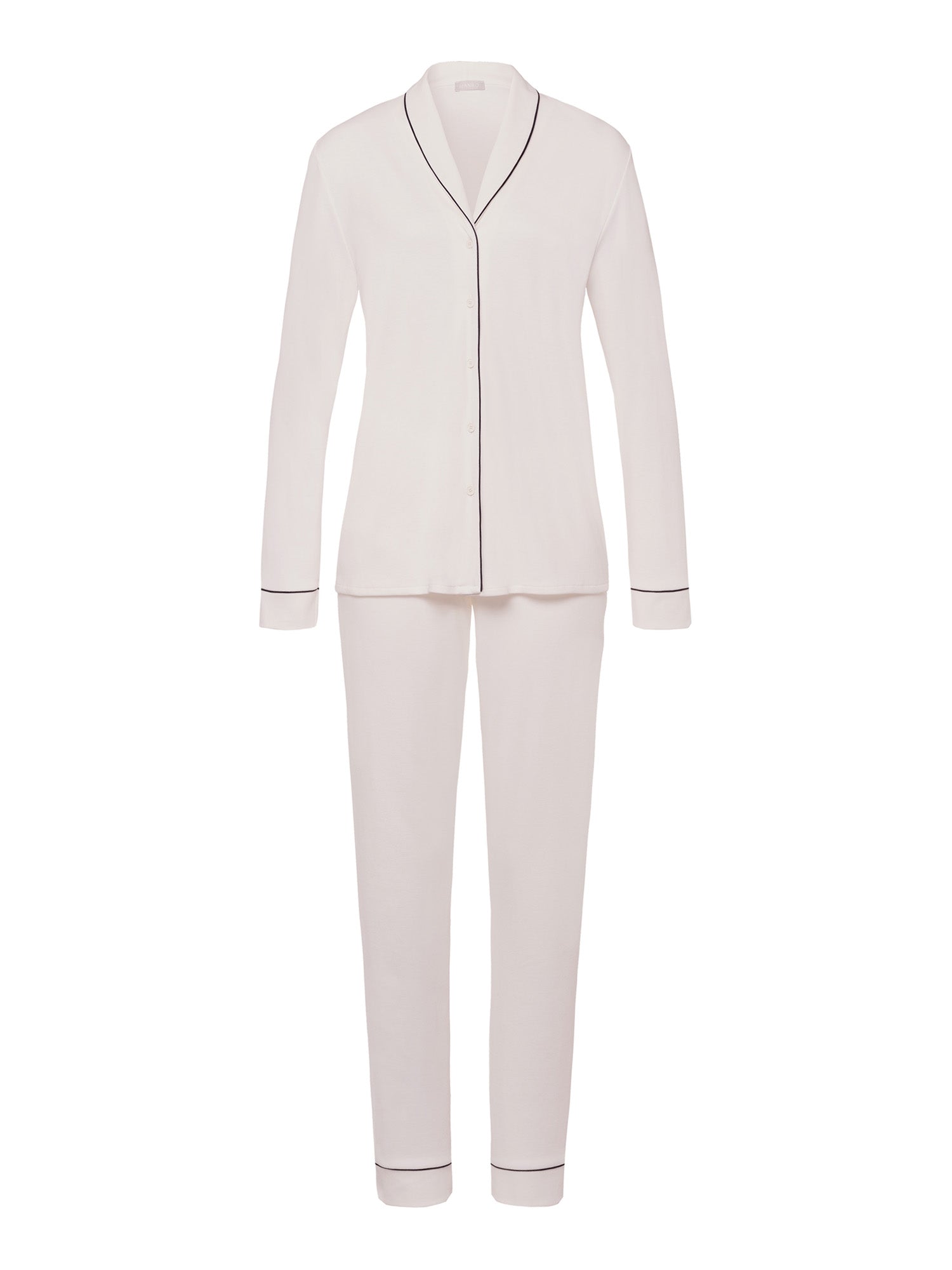 HANRO Damen Langarm Pyjama Natural Comfort