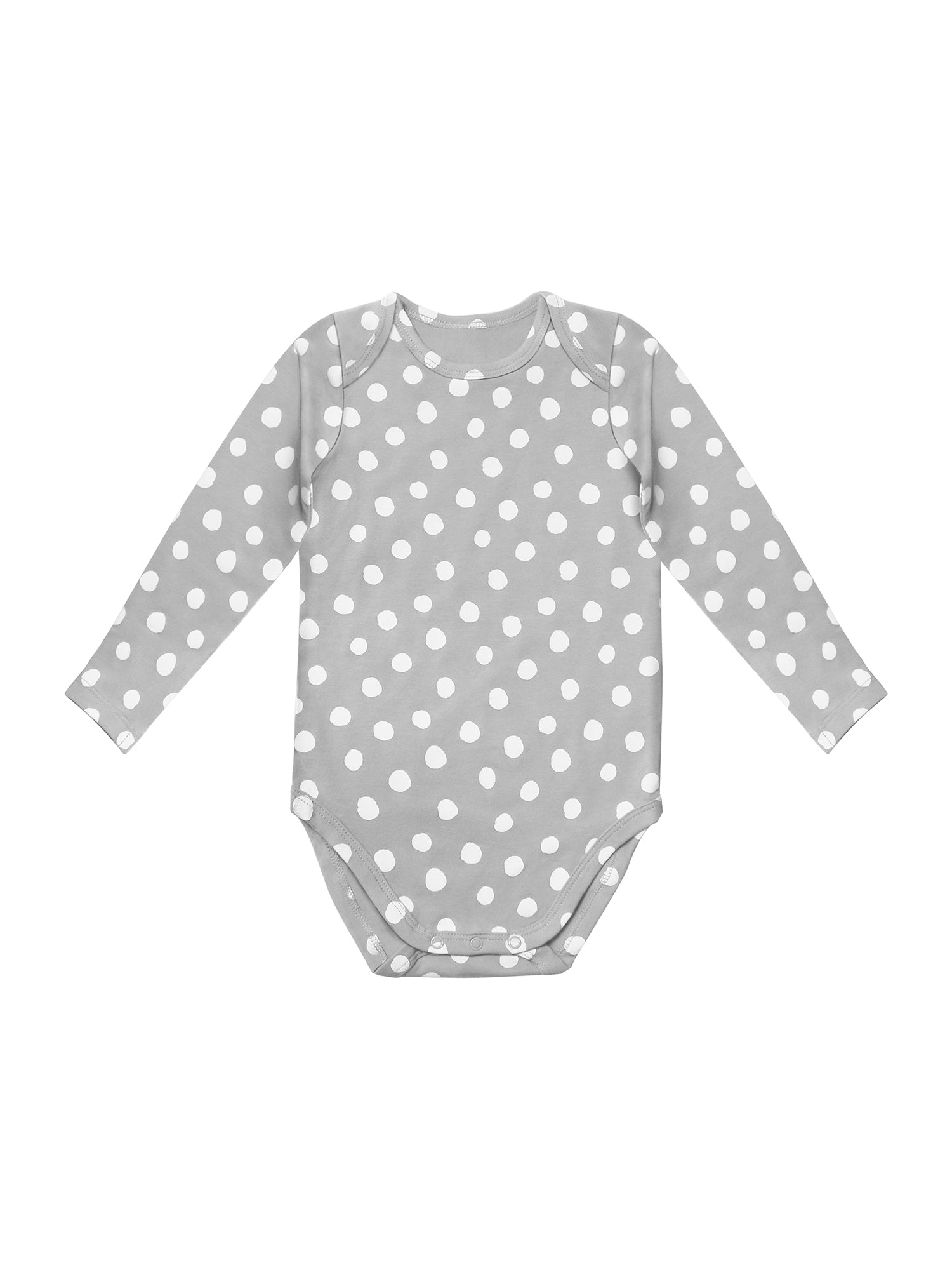 Punkte weiß grau / 6 Monate