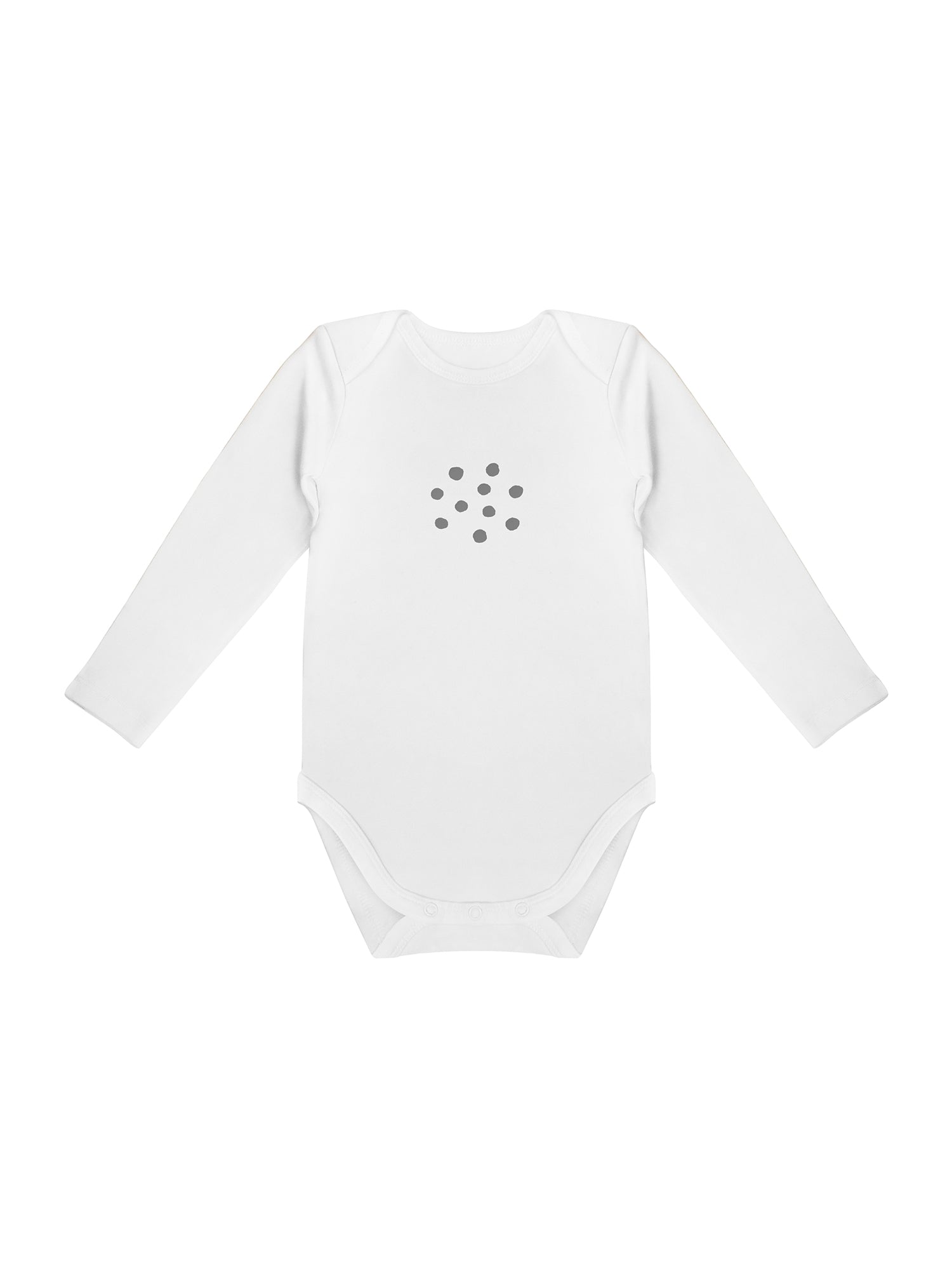 Punkte weiß grau / 6 Monate