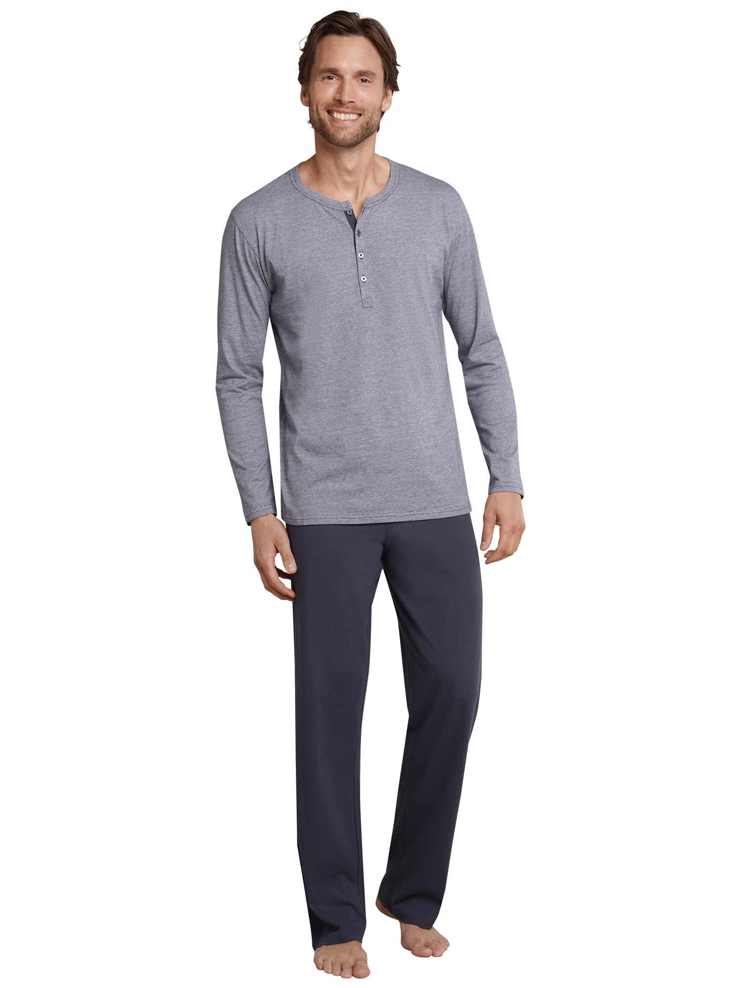 SCHIESSER Herren Pyjama Ebony Lang