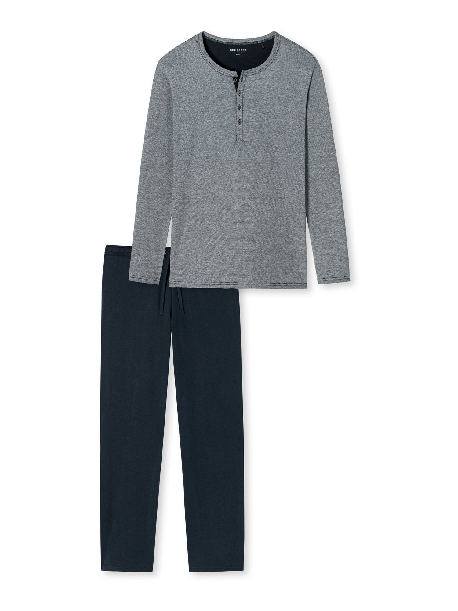 SCHIESSER Herren Pyjama Ebony Lang