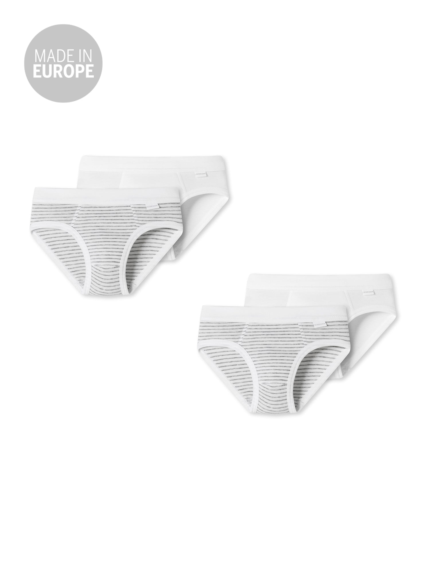 SCHIESSER Jungen Slip Basic Sport 4er Pack