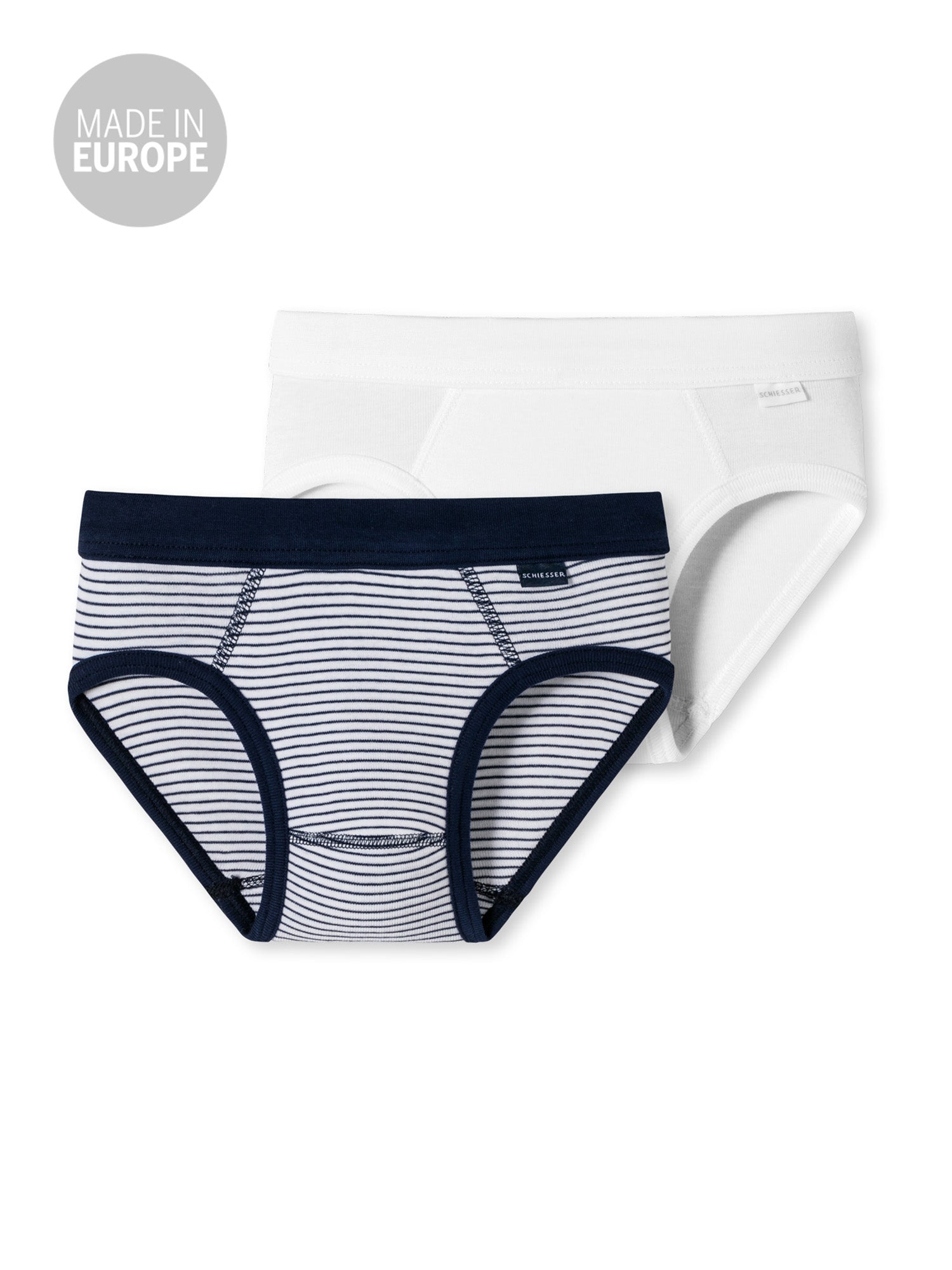 SCHIESSER Jungen Slip Basic Kids 2er Pack