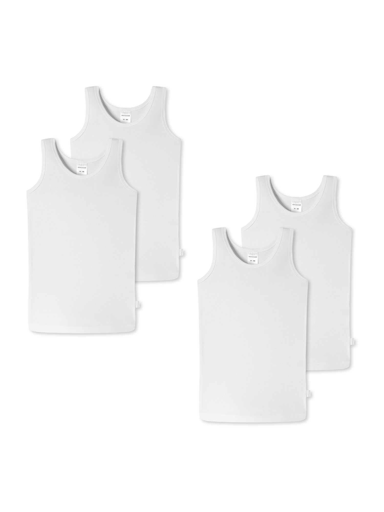 SCHIESSER Mädchen Unterhemd Allday Basic 4er Pack