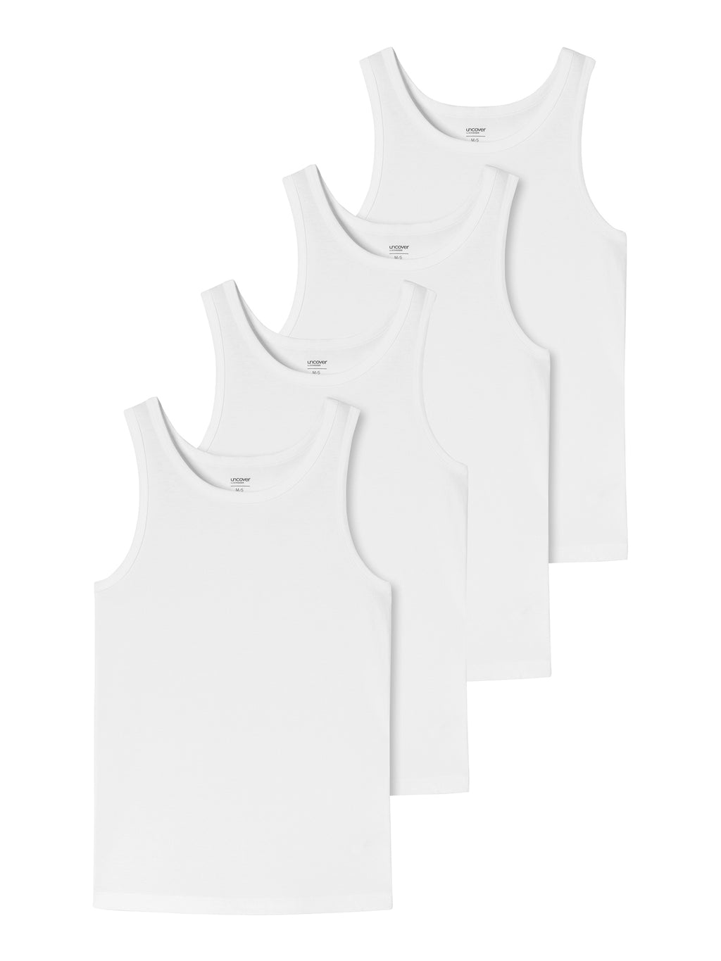 SCHIESSER Herren Unterhemd Uncover 4er Pack
