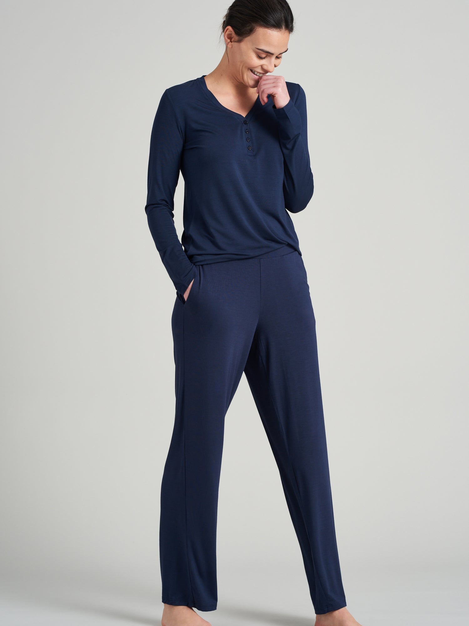 SCHIESSER Damen Pyjamahose Mix & Relax