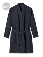 SCHIESSER Men's Elegant Kimono Bathrobe – Waffle Piqué Dressing Gown
