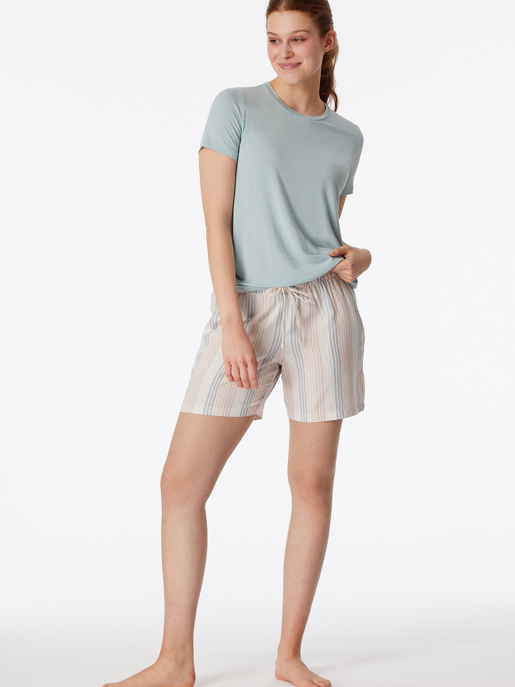 beige, blau / 34