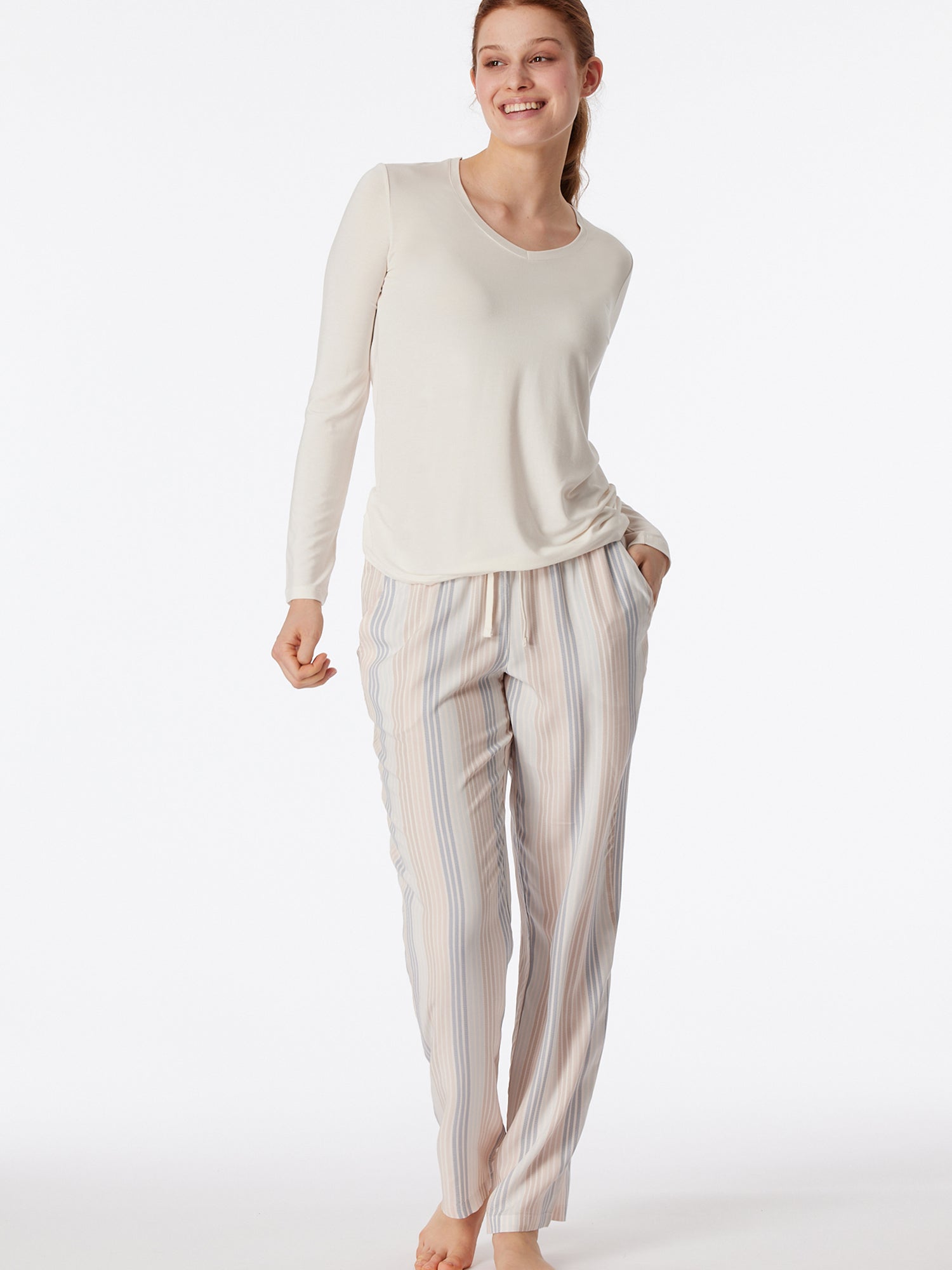 beige, blau / 34