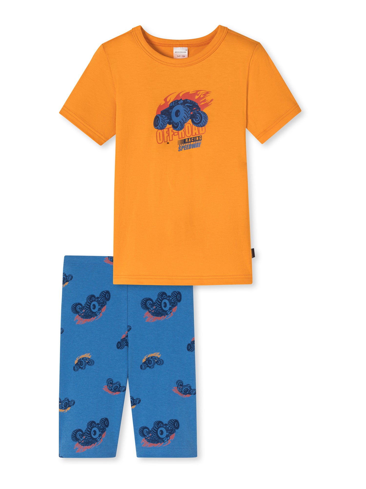 orange, blau / 104
