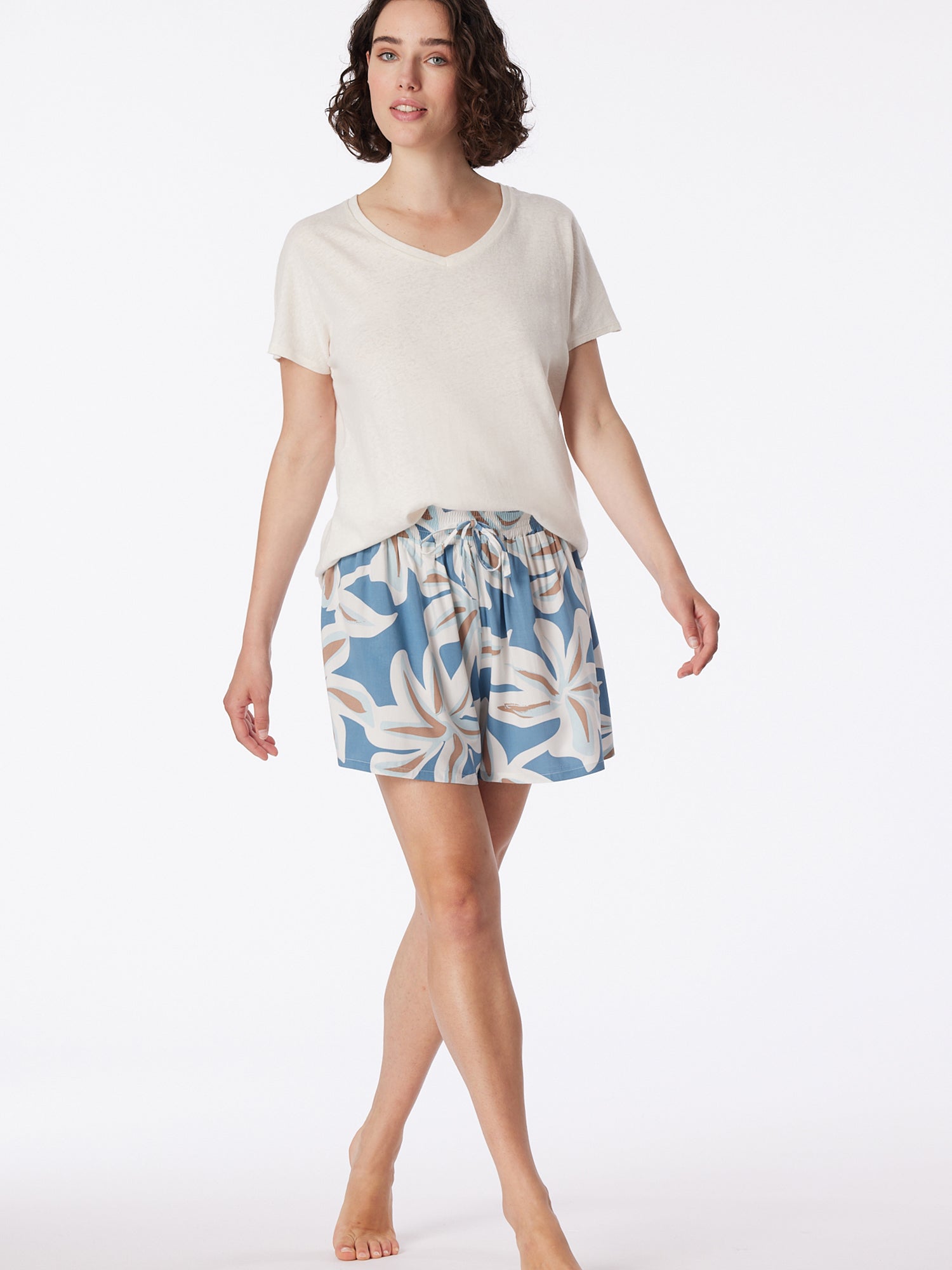 beige, blau / 34