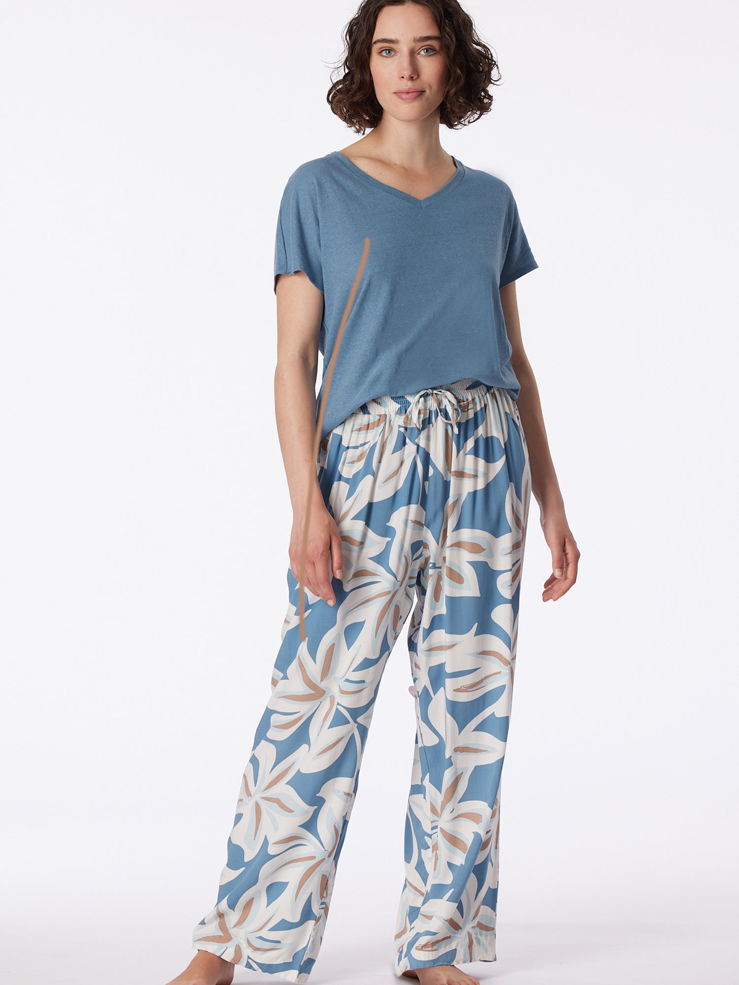 beige, blau / 34