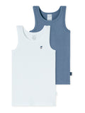 jeansblau, weiss / 104