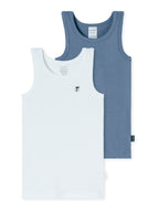 jeansblau, weiss / 104