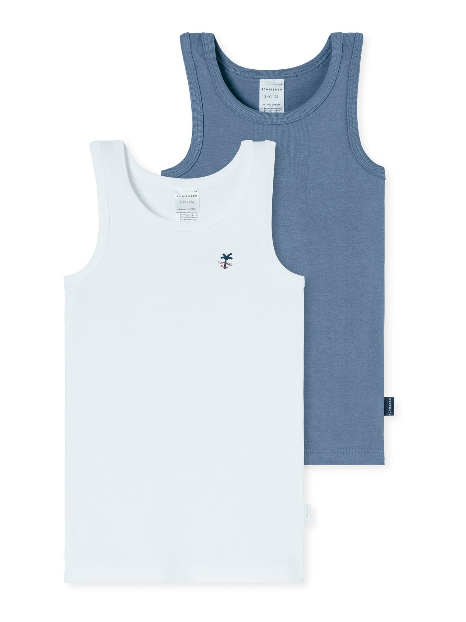 jeansblau, weiss / 104