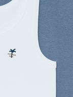jeansblau, weiss / 104
