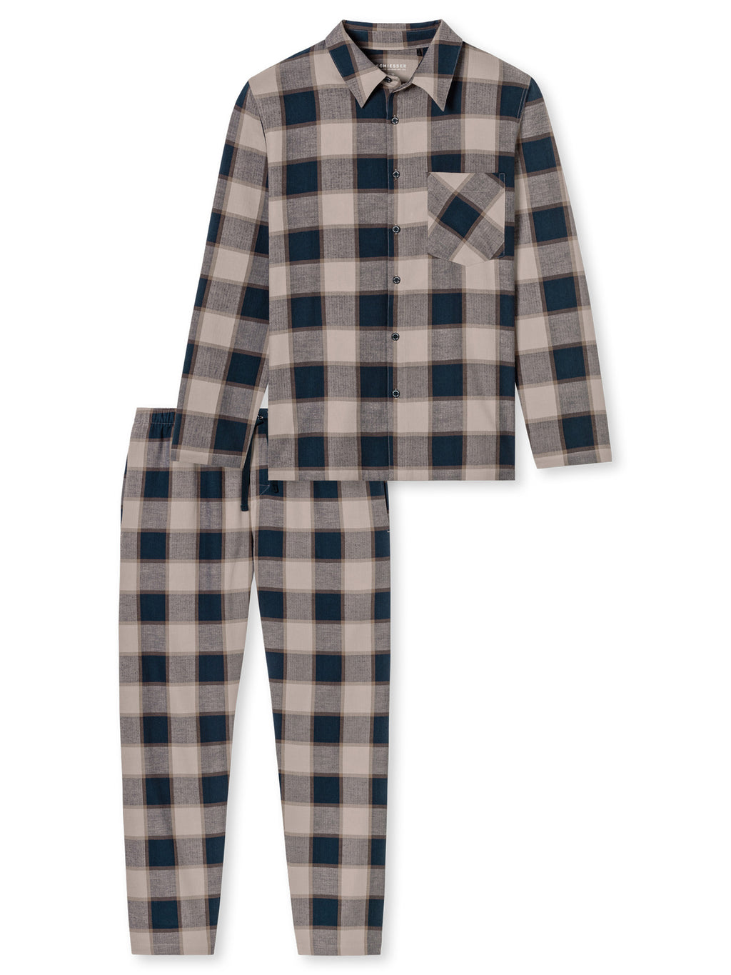 Schiesser Men's Pyjamas Selected Premium Warming