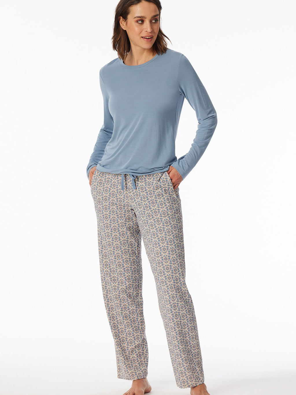 blau, beige / 34