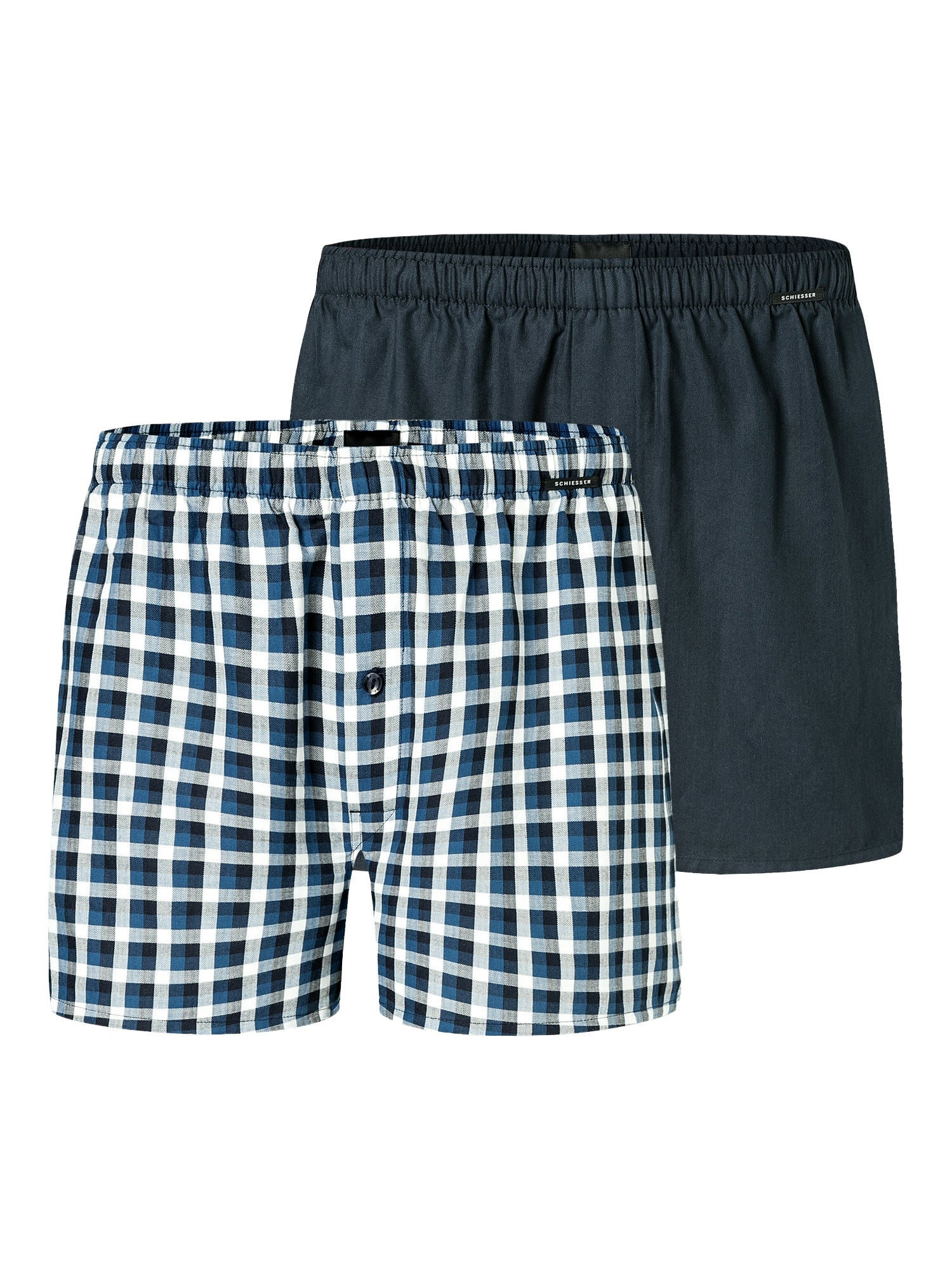 SCHIESSER Herren Boxershorts Web 2er Pack