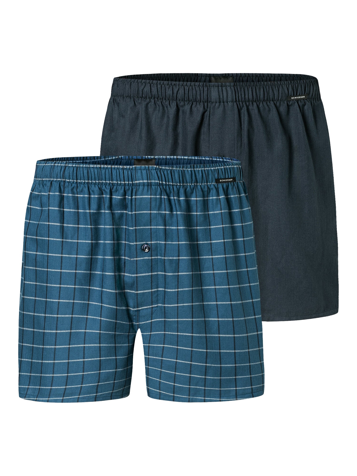 SCHIESSER Herren Boxershorts Web 2er Pack