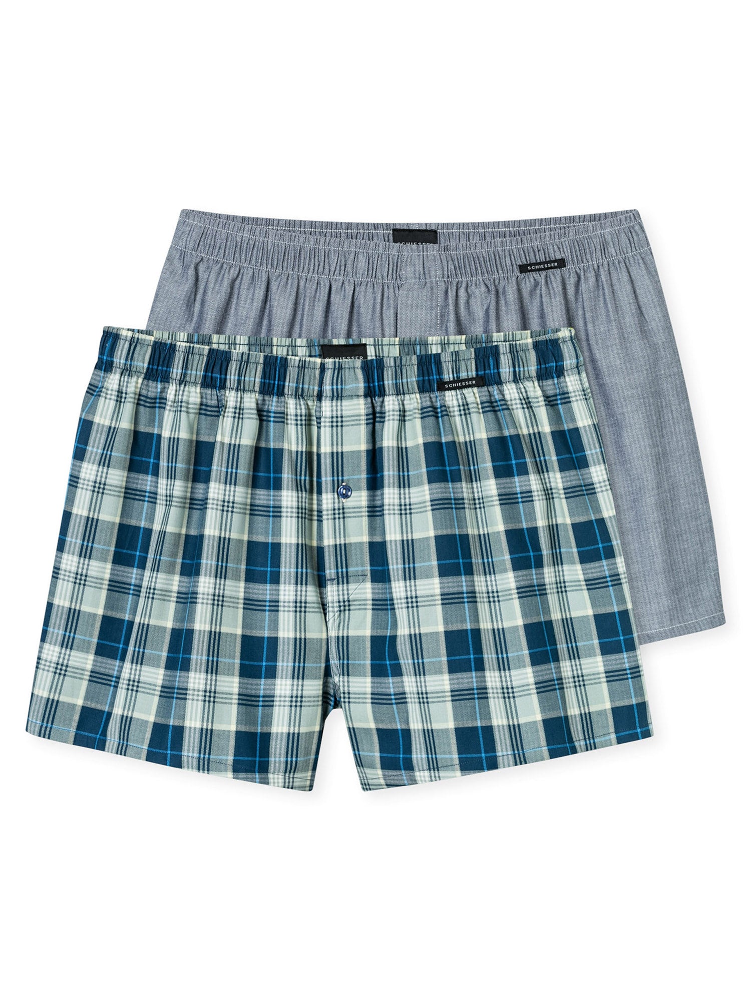 SCHIESSER Herren Boxershorts Web 2er Pack