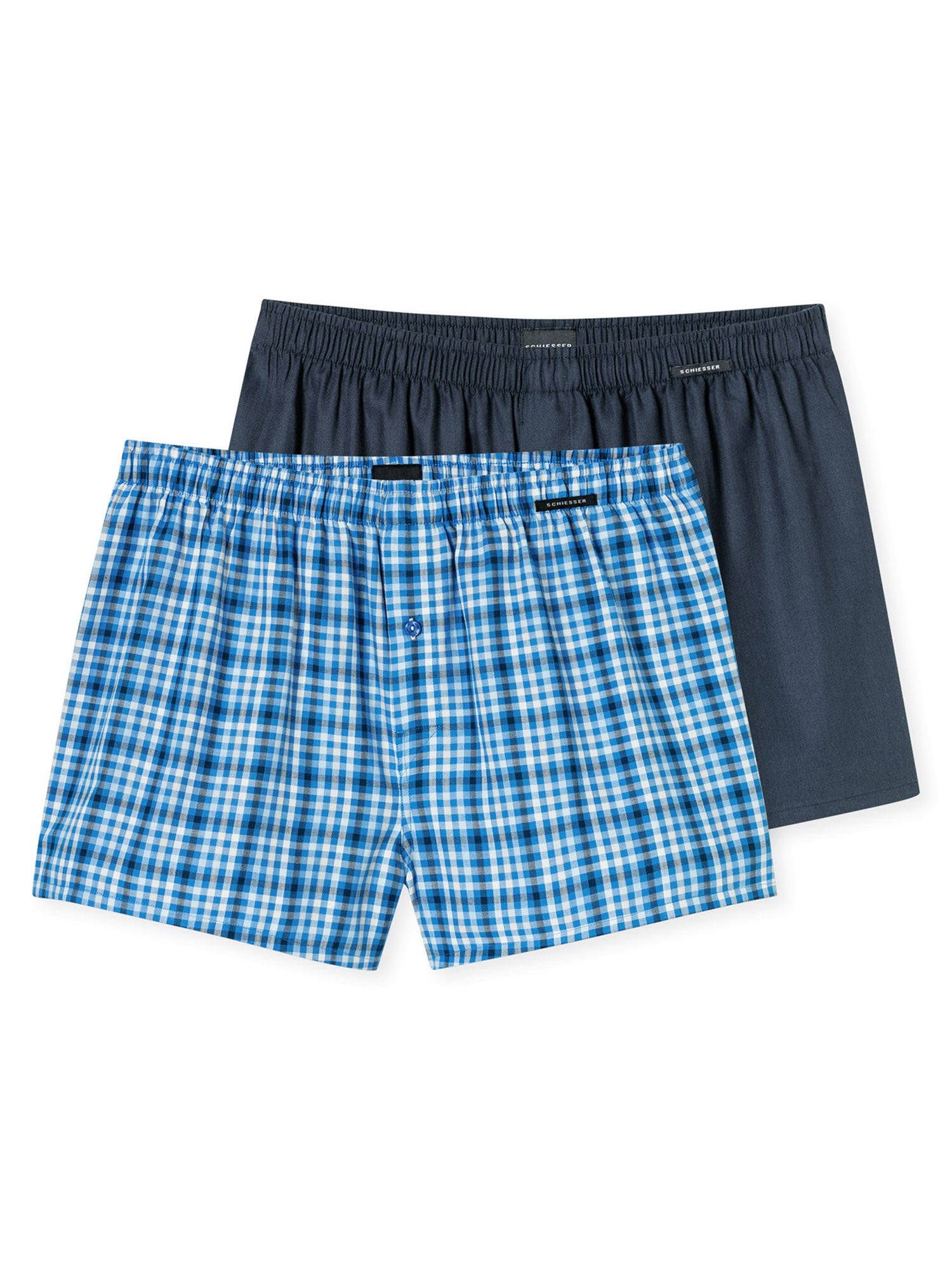 SCHIESSER Herren Boxershorts Web 2er Pack