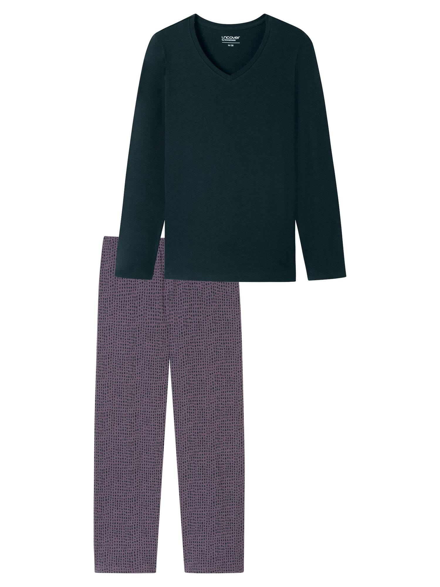 SCHIESSER Damen Pyjama Uncover Nightwear Lang