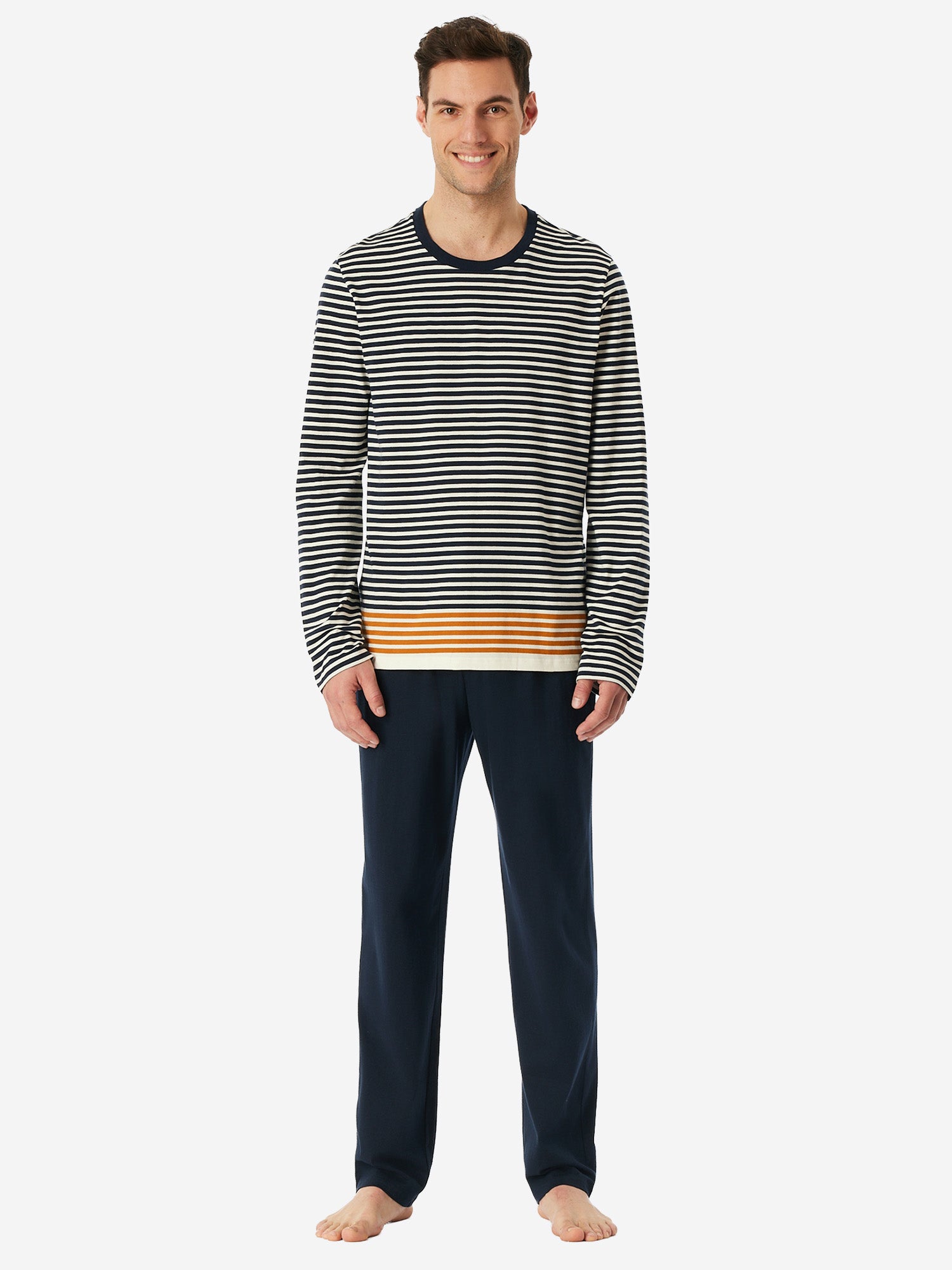 SCHIESSER Herren Pyjama Casual Nightwear Lang