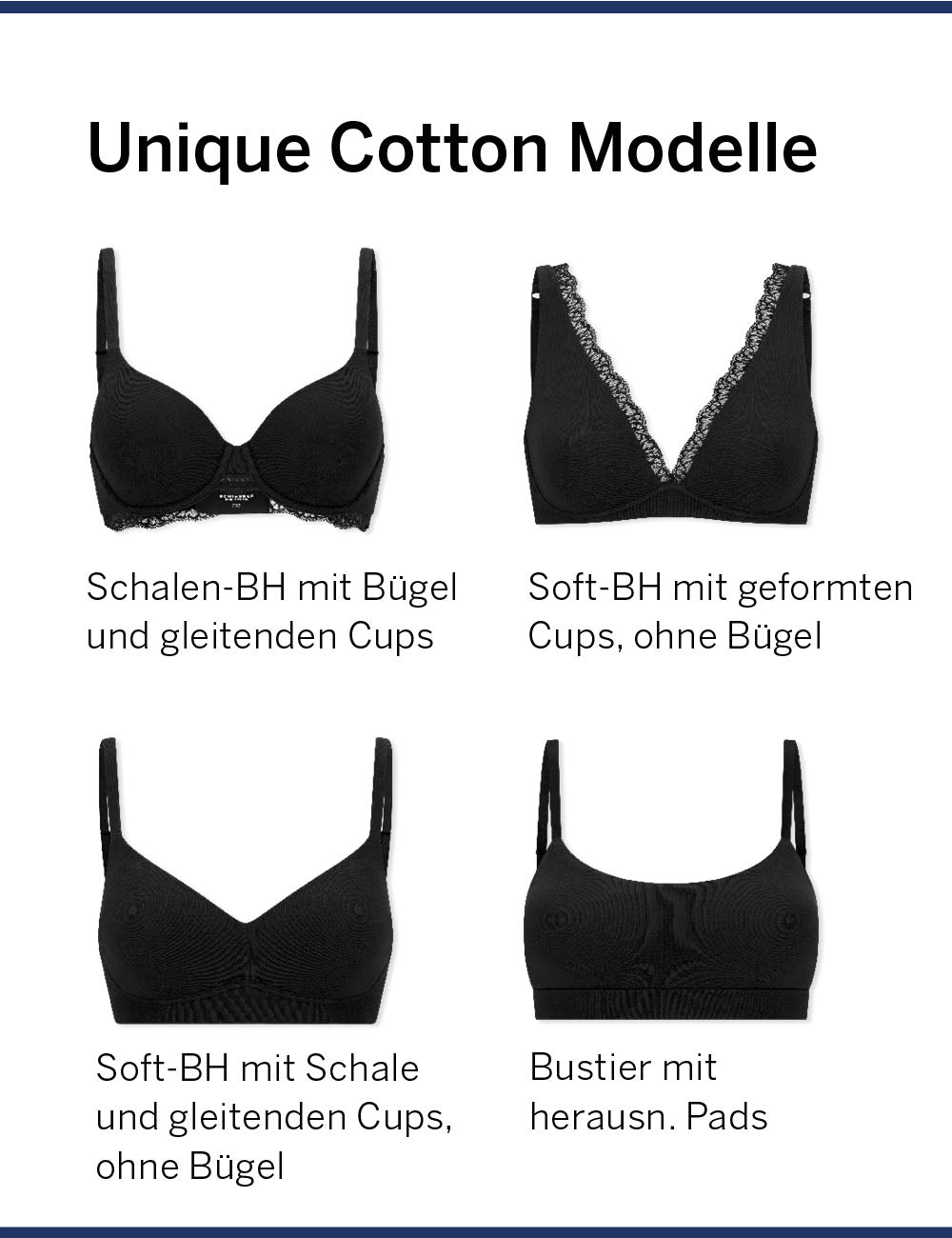 SCHIESSER Damen BH Unique Cotton Bügellos