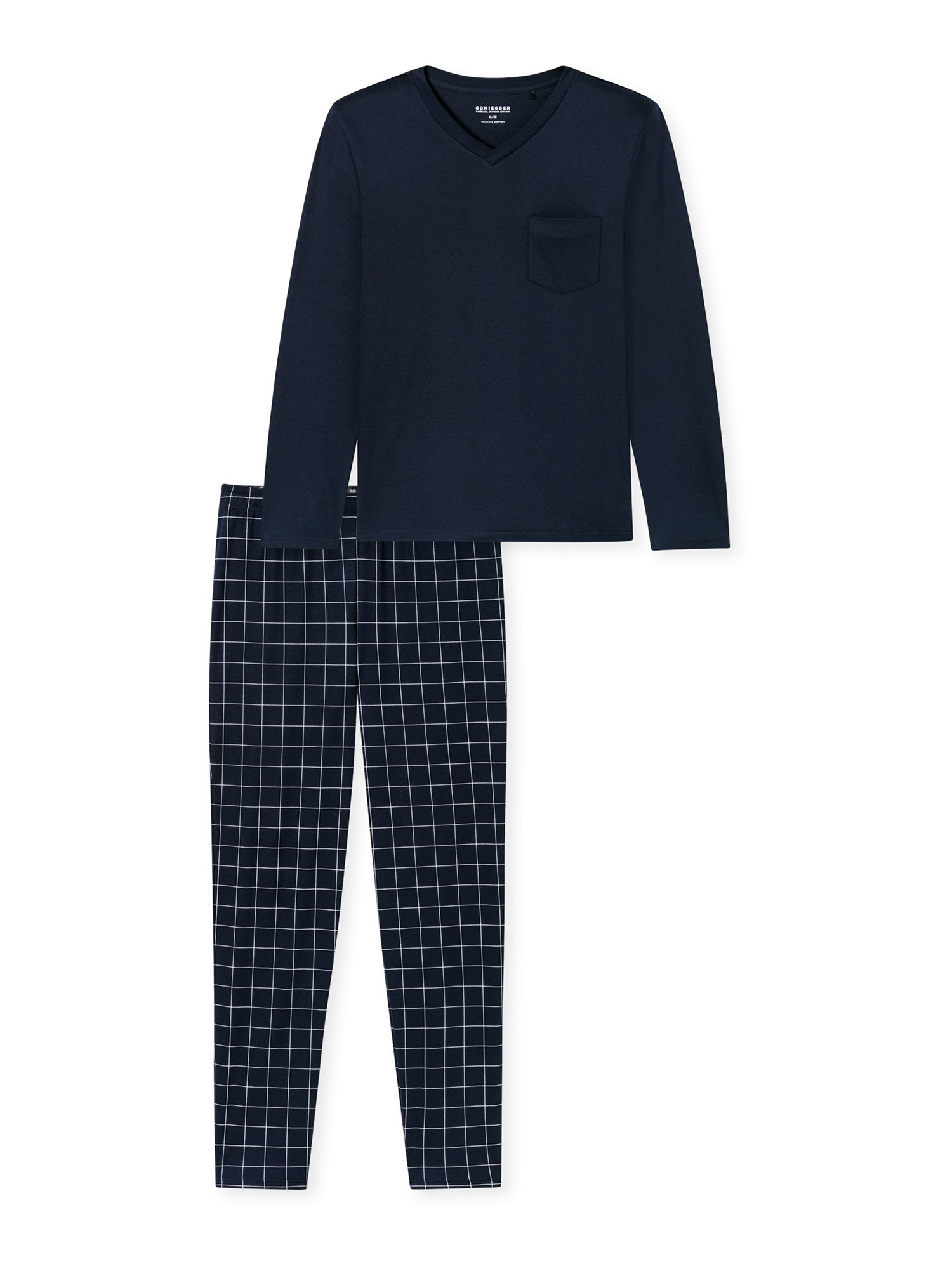 SCHIESSER Herren Pyjama Fine Interlock Lang