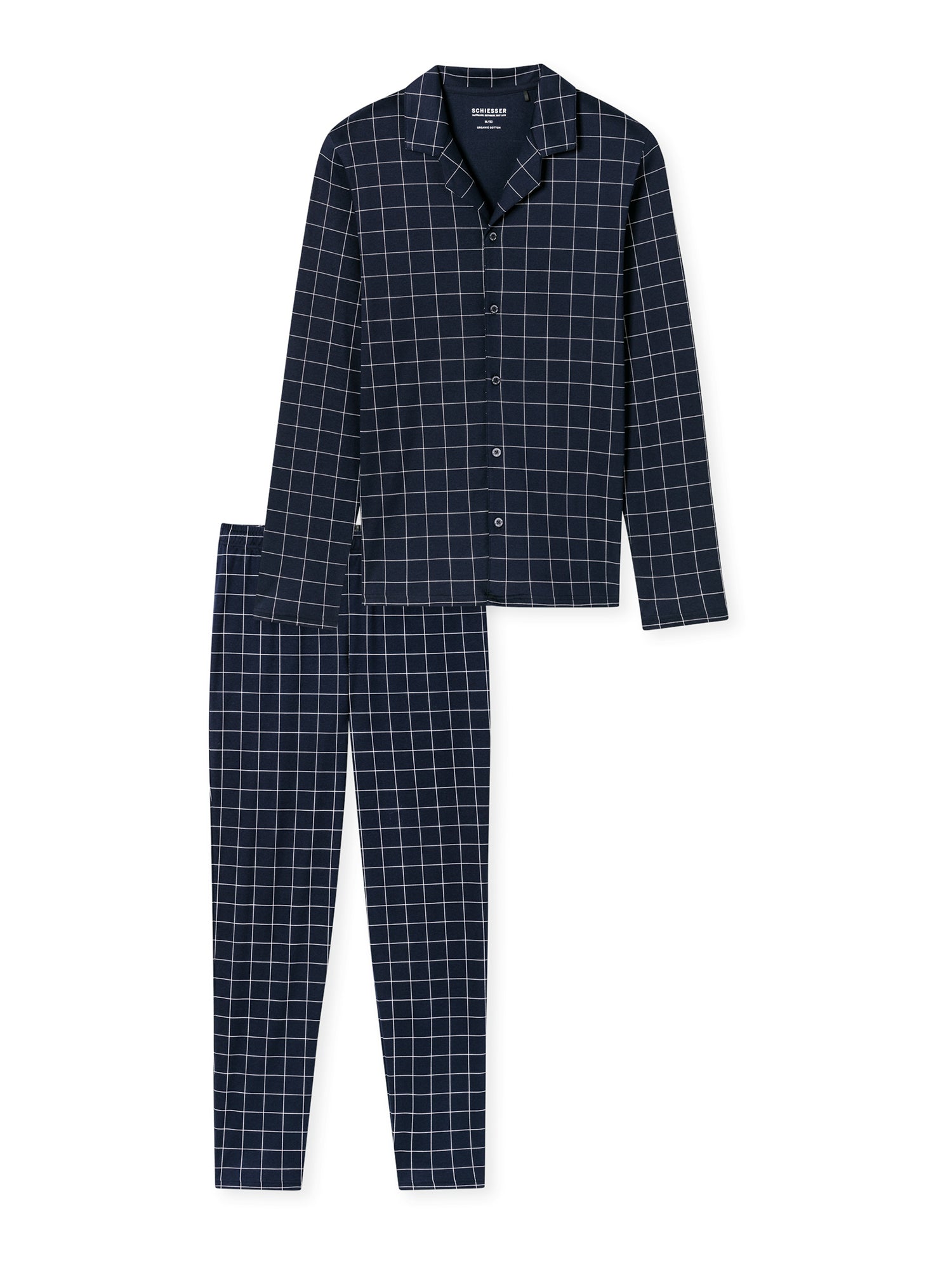 SCHIESSER Herren Pyjama Fine Interlock Lang